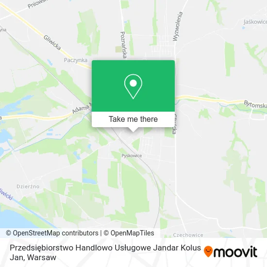 Карта Przedsiębiorstwo Handlowo Usługowe Jandar Kolus Jan