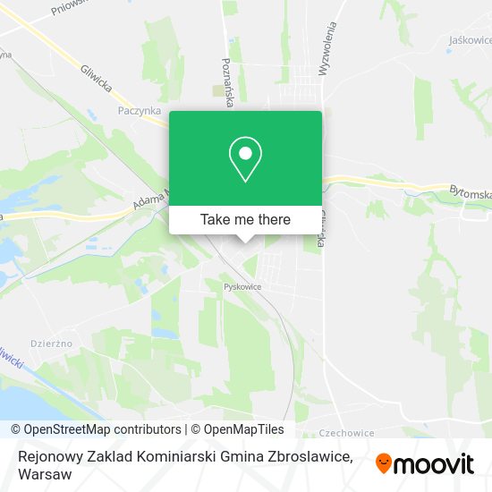 Карта Rejonowy Zaklad Kominiarski Gmina Zbroslawice