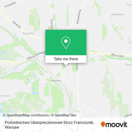 Pośrednictwo Ubezpieczeniowe Sturz Franciszek map