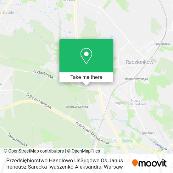 Przedsiębiorstwo Handlowo Us3ugowe Os Janus Ireneusz Sarecka Iwaszenko Aleksandra map