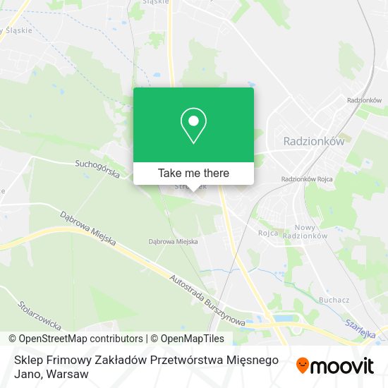 Sklep Frimowy Zakładów Przetwórstwa Mięsnego Jano map