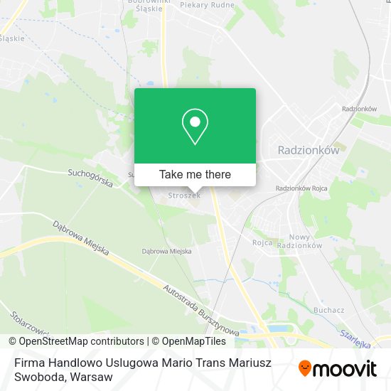 Firma Handlowo Uslugowa Mario Trans Mariusz Swoboda map