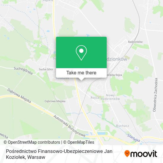 Pośrednictwo Finansowo-Ubezpieczeniowe Jan Koziołek map