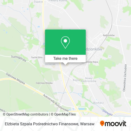 Elżbieta Szpala Pośrednictwo Finansowe map