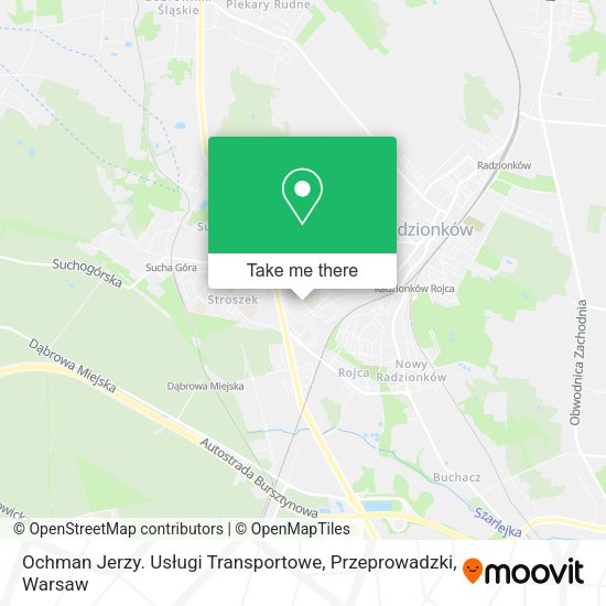 Ochman Jerzy. Usługi Transportowe, Przeprowadzki map