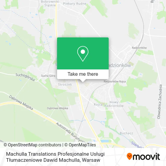 Карта Machulla Translations Profesjonalne Usługi Tłumaczeniowe Dawid Machulla
