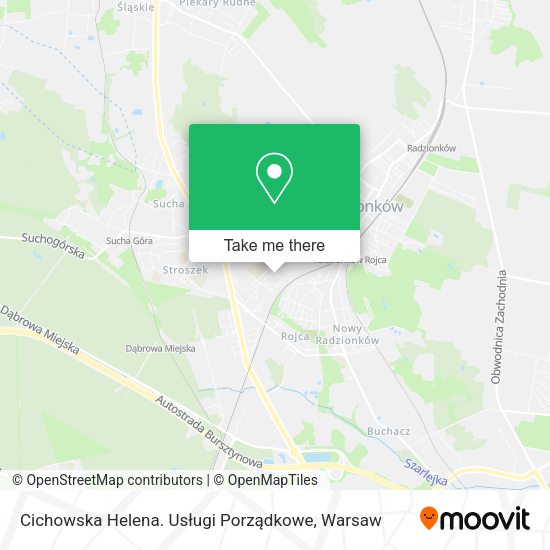 Cichowska Helena. Usługi Porządkowe map