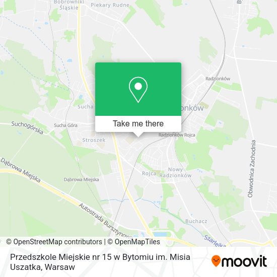 Przedszkole Miejskie nr 15 w Bytomiu im. Misia Uszatka map