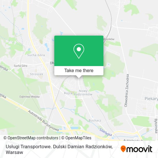 Usługi Transportowe. Dulski Damian Radzionków map