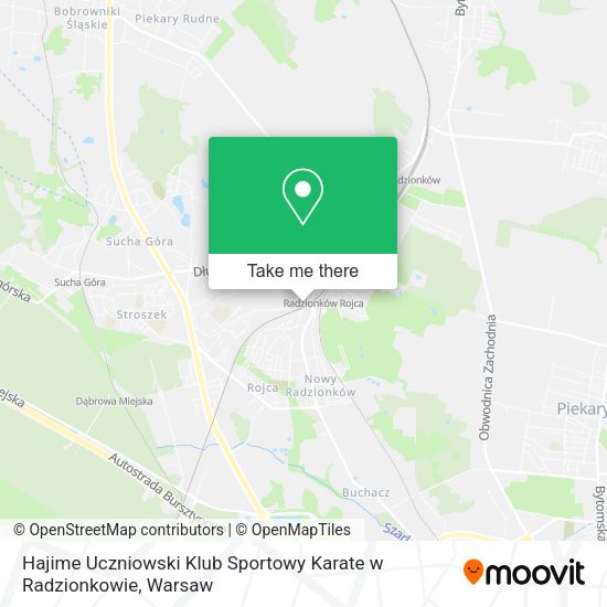 Hajime Uczniowski Klub Sportowy Karate w Radzionkowie map