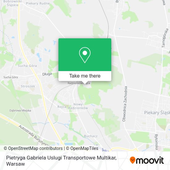 Pietryga Gabriela Uslugi Transportowe Multikar map