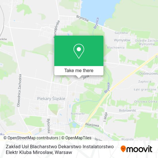 Zakład Usł Blacharstwo Dekarstwo Instalatorstwo Elektr Kluba Mirosław map