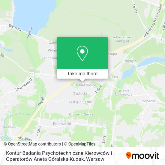 Kontur Badania Psychotechniczne Kierowców i Operatorów Aneta Góralska-Kudak map