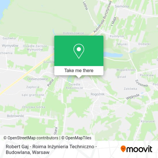 Robert Gaj - Roima Inżynieria Techniczno - Budowlana map