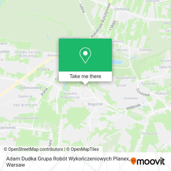 Adam Dudka Grupa Robót Wykończeniowych Planex map