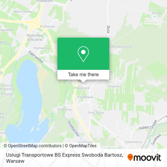 Uslugi Transportowe BS Express Swoboda Bartosz map