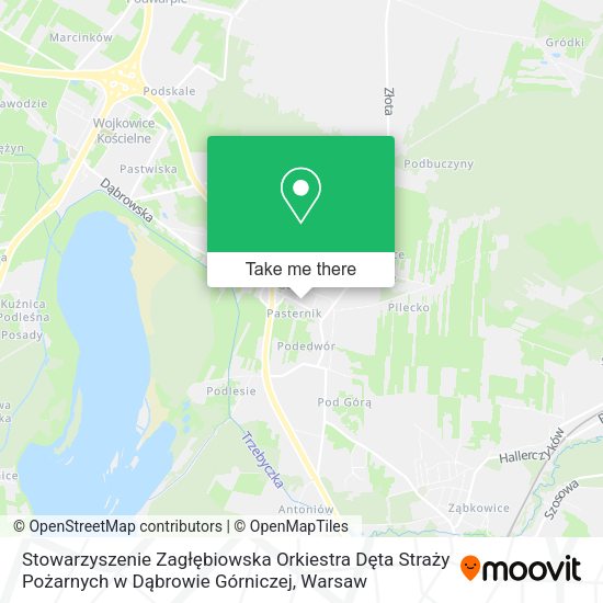 Stowarzyszenie Zagłębiowska Orkiestra Dęta Straży Pożarnych w Dąbrowie Górniczej map