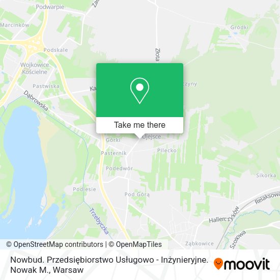 Nowbud. Przedsiębiorstwo Usługowo - Inżynieryjne. Nowak M. map