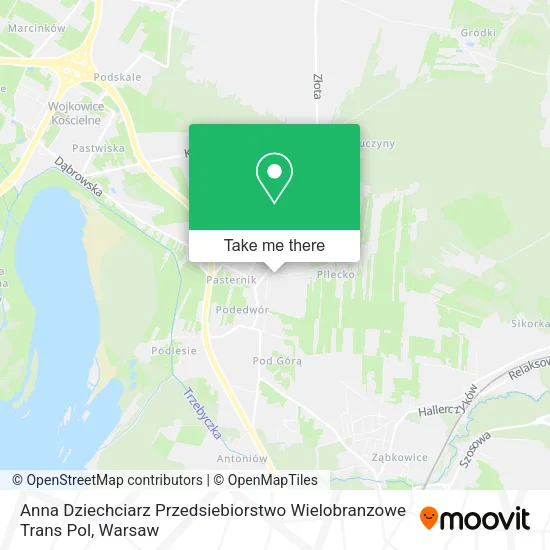 Карта Anna Dziechciarz Przedsiebiorstwo Wielobranzowe Trans Pol