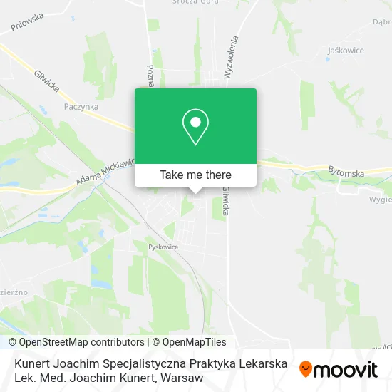 Kunert Joachim Specjalistyczna Praktyka Lekarska Lek. Med. Joachim Kunert map