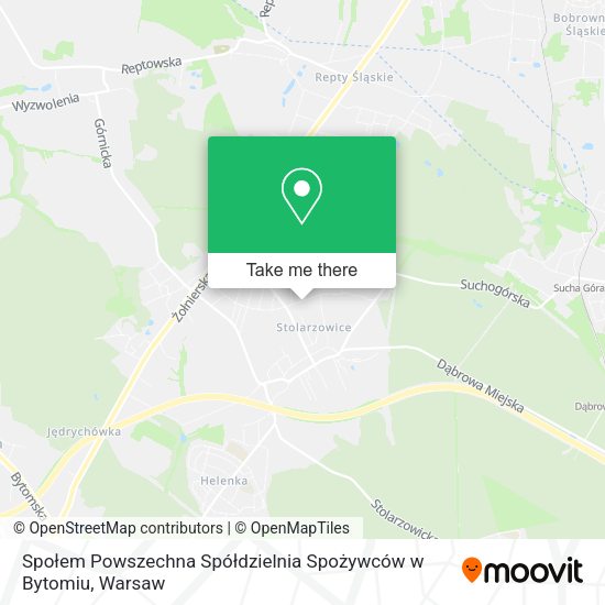 Społem Powszechna Spółdzielnia Spożywców w Bytomiu map