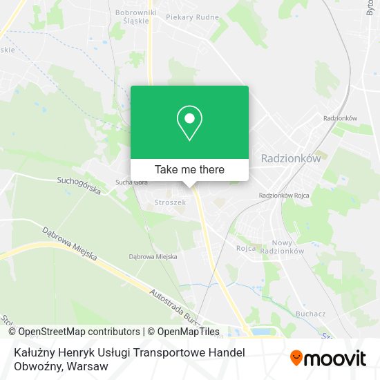 Kałużny Henryk Usługi Transportowe Handel Obwoźny map