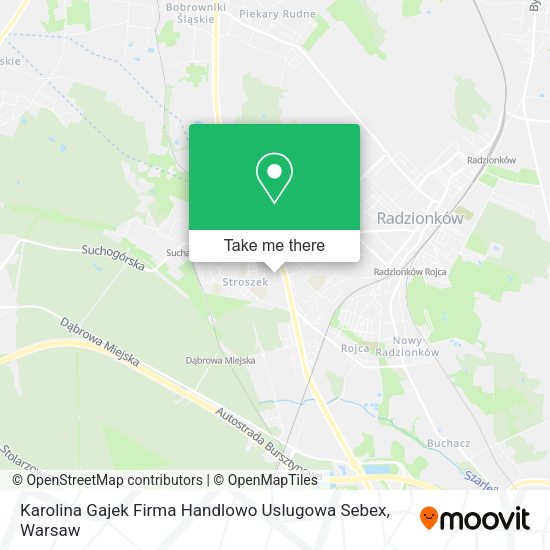 Karolina Gajek Firma Handlowo Uslugowa Sebex map