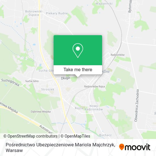 Pośrednictwo Ubezpieczeniowe Mariola Majchrzyk map