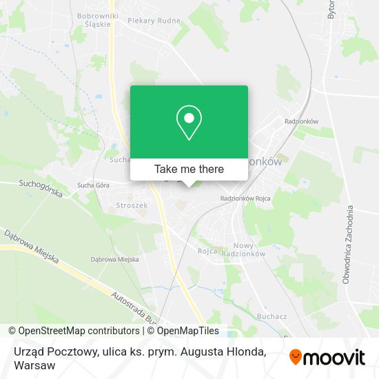 Urząd Pocztowy, ulica ks. prym. Augusta Hlonda map