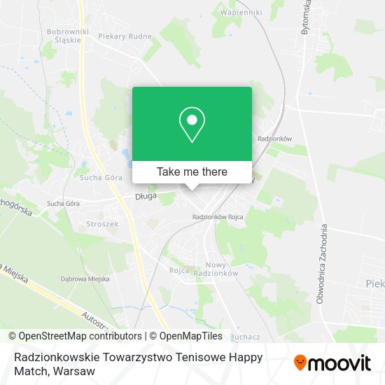 Radzionkowskie Towarzystwo Tenisowe Happy Match map