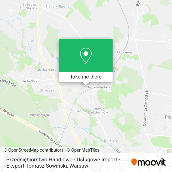 Przedsiębiorstwo Handlowo - Usługowe Import - Eksport Tomasz Sowiński map