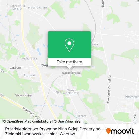 Przedsiebiorstwo Prywatne Nina Sklep Drogeryjno Zielarski Iwanowska Janina map