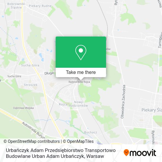 Карта Urbańczyk Adam Przedsiębiorstwo Transportowo Budowlane Urban Adam Urbańczyk