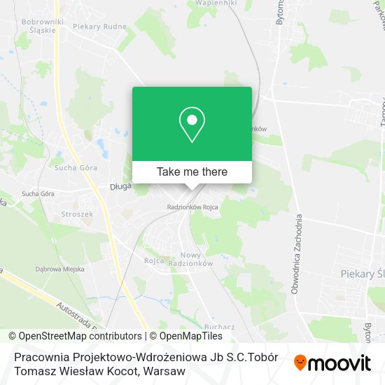 Pracownia Projektowo-Wdrożeniowa Jb S.C.Tobór Tomasz Wiesław Kocot map