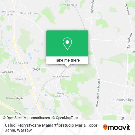 Usługi Florystyczne Majaartflorstudio Maria Tobor Jania map