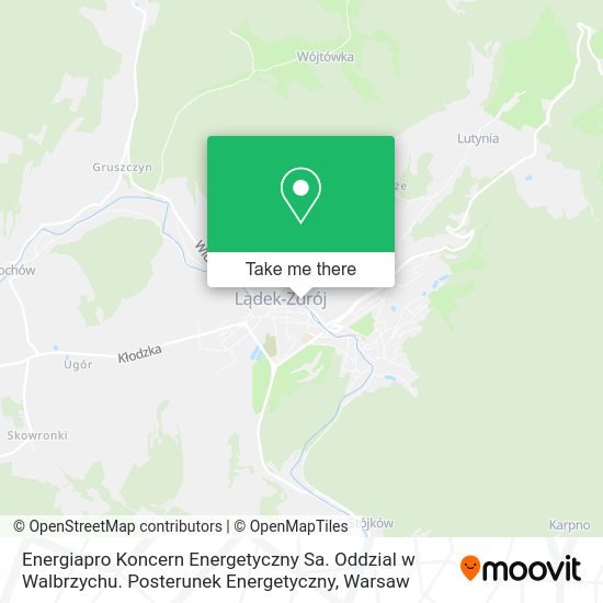 Energiapro Koncern Energetyczny Sa. Oddzial w Walbrzychu. Posterunek Energetyczny map