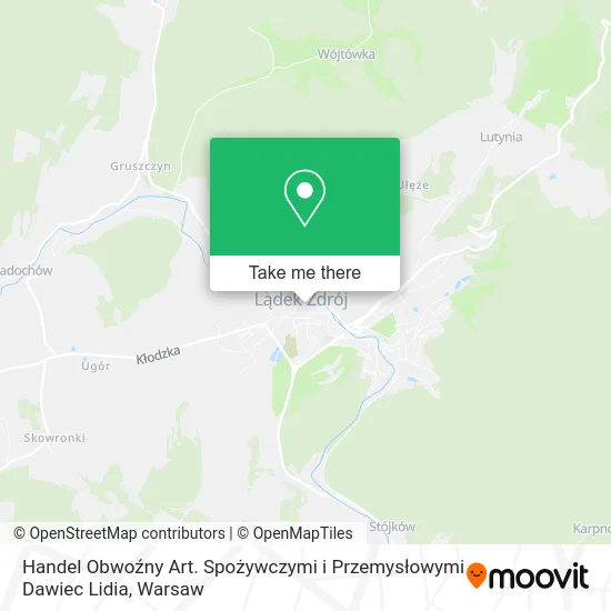 Handel Obwoźny Art. Spożywczymi i Przemysłowymi Dawiec Lidia map