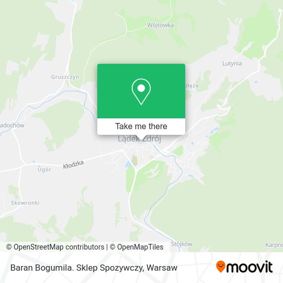 Baran Bogumila. Sklep Spozywczy map