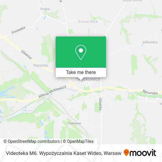 Videoteka M6. Wypożyczalnia Kaset Wideo map