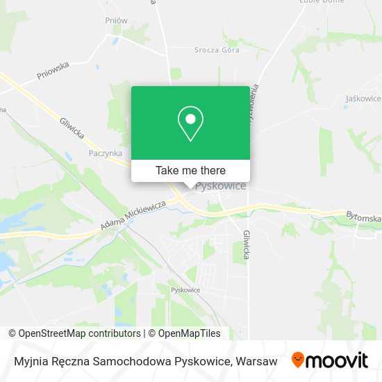 Карта Myjnia Ręczna Samochodowa Pyskowice