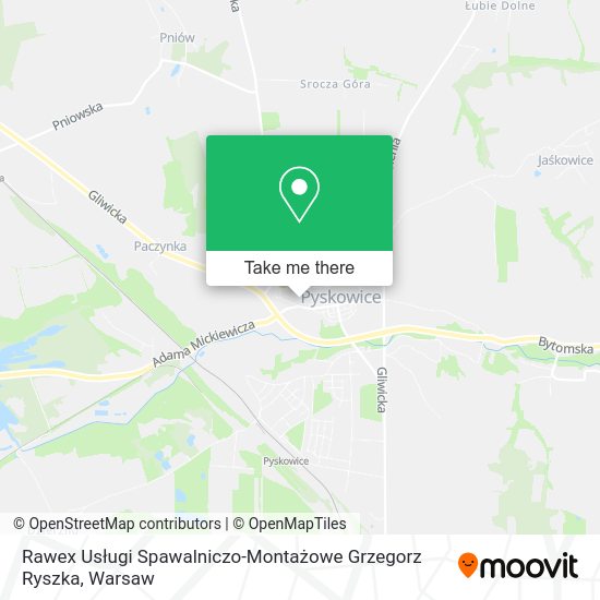 Rawex Usługi Spawalniczo-Montażowe Grzegorz Ryszka map