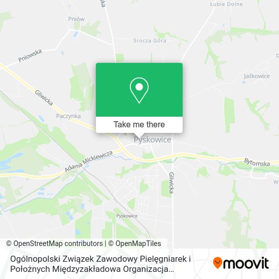 Ogólnopolski Związek Zawodowy Pielęgniarek i Położnych Międzyzakładowa Organizacja Związkowaprzy Sz map