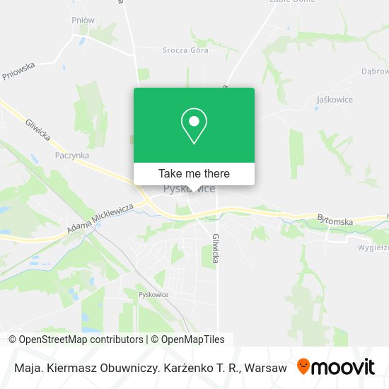 Maja. Kiermasz Obuwniczy. Karżenko T. R. map