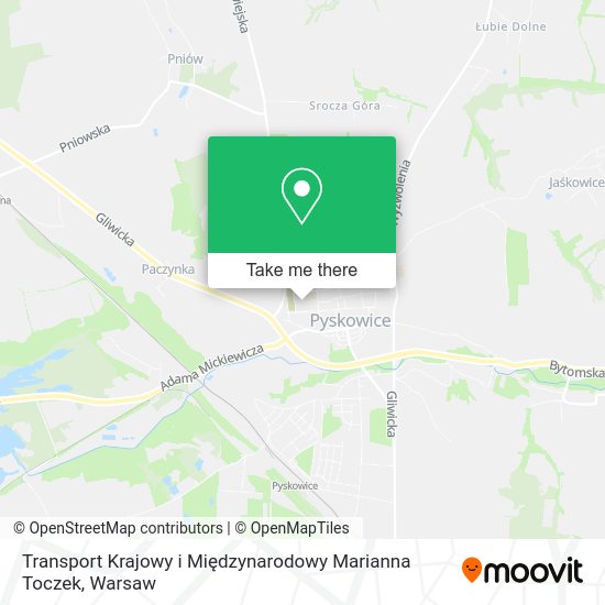 Transport Krajowy i Międzynarodowy Marianna Toczek map