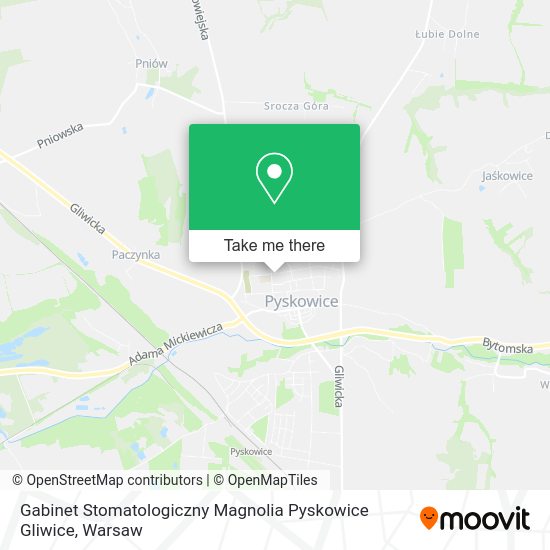 Gabinet Stomatologiczny Magnolia Pyskowice Gliwice map