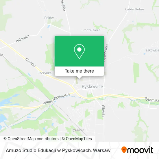 Карта Amuzo Studio Edukacji w Pyskowicach