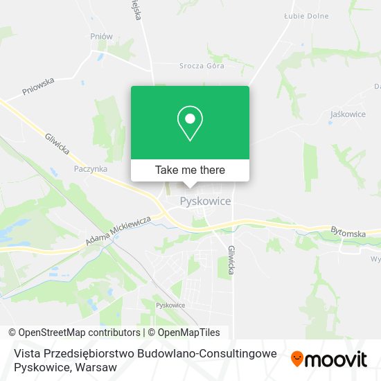 Vista Przedsiębiorstwo Budowlano-Consultingowe Pyskowice map