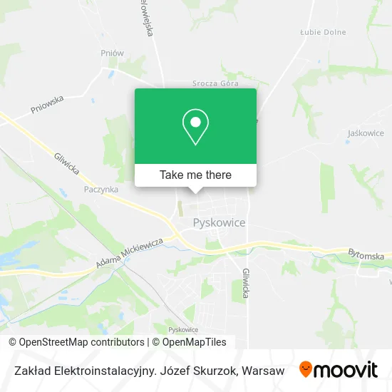 Zakład Elektroinstalacyjny. Józef Skurzok map