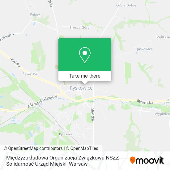 Międzyzakładowa Organizacja Związkowa NSZZ Solidarność Urząd Miejski map