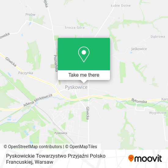 Карта Pyskowickie Towarzystwo Przyjaźni Polsko Francuskiej